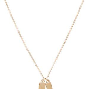 Delicate gold silver rose gold dog tag necklace for women, layered jewelry gift
